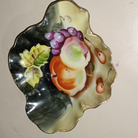 Antique Vintage LEFTON CHINA Hand Painted Dish, Nut Candy Trinket Dish - Picture 1 of 5